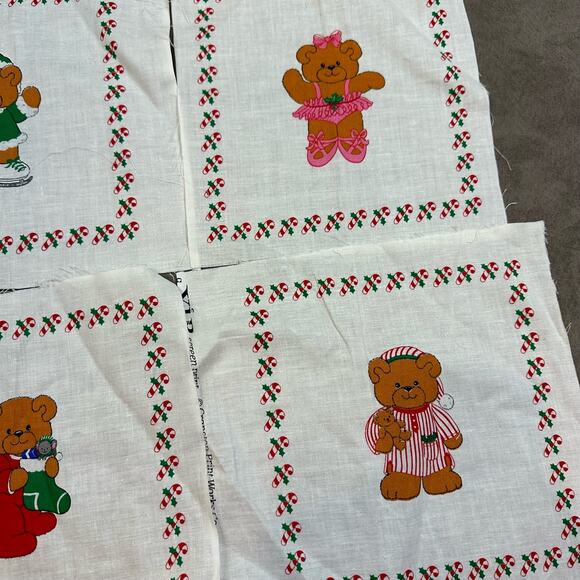 A Beary Merry Christmas Picture Book Patches 6 Panels Cranston Print Works Co - Picture 4 of 6